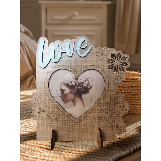 Kalpli Love Özel Ayaklı Vizon Çerçeve