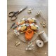 Mini Love Flowers Çiçek Buketi, Solmayan Yapay Mini Buket Turuncu 10 lu