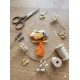 Mini Love Flowers Çiçek Buketi, Solmayan Yapay Mini Buket Turuncu 10 lu