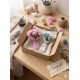 Mini Love Flowers Çiçek Buketi, Solmayan Yapay Mini Buket Pembe ve Mavi 50 li