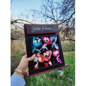 Çiçek Otomatı Makinesi Love Flowers Kişiye Özel Mini Buketli Sevgiliye Hediye Ledsiz