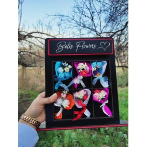 Çiçek Otomatı Makinesi Love Flowers Kişiye Özel Mini Buketli Sevgiliye Hediye Ledli