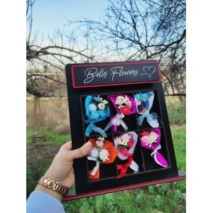 Çiçek Otomatı Makinesi Love Flowers Kişiye Özel Mini Buketli Sevgiliye Hediye Ledsiz